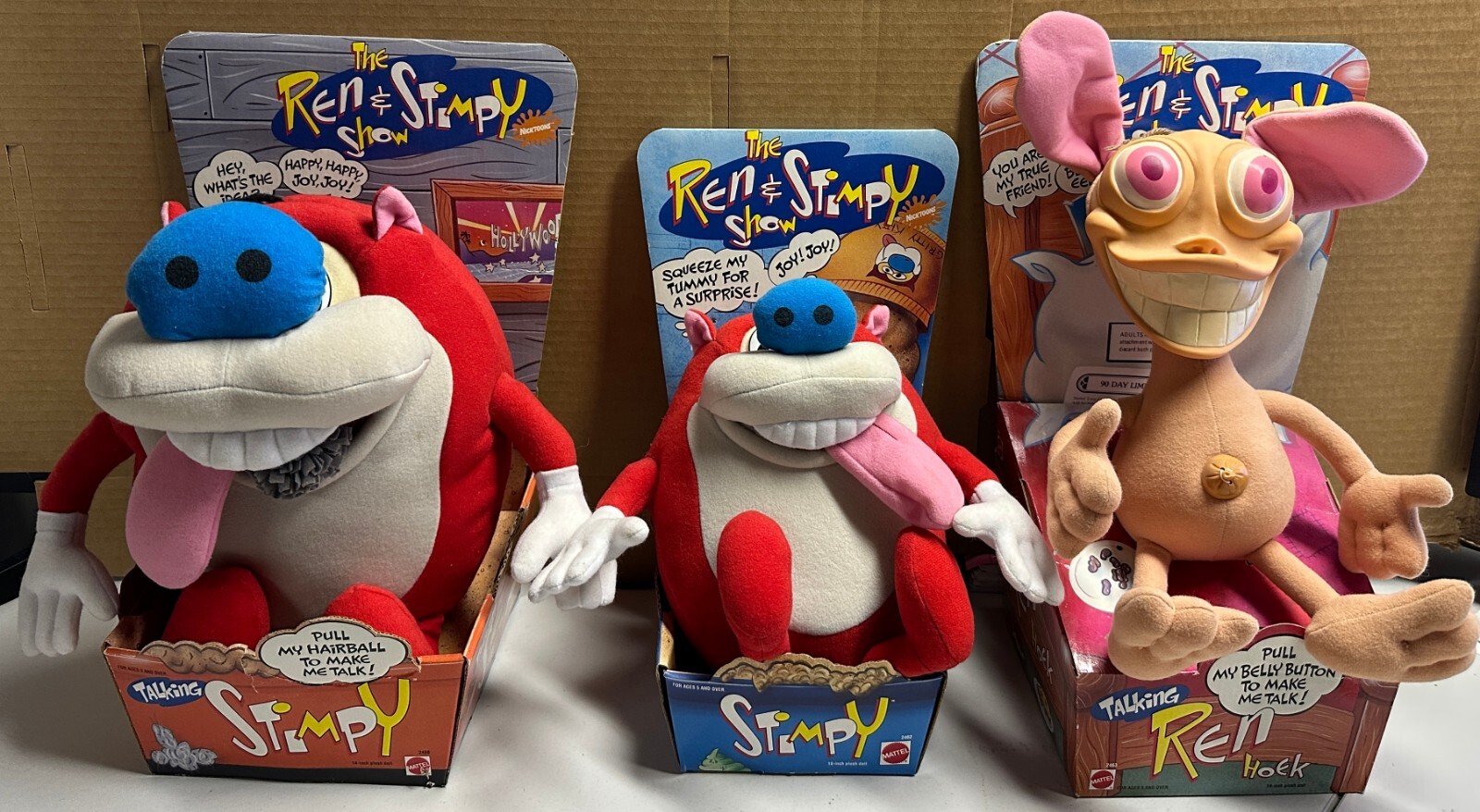 Dakin レン＆スティンピー レンホーク ぬいぐるみ人形 1992 紙タグ付 Ren & Stimpy Daikin Cartoon & TV Character Action Figures