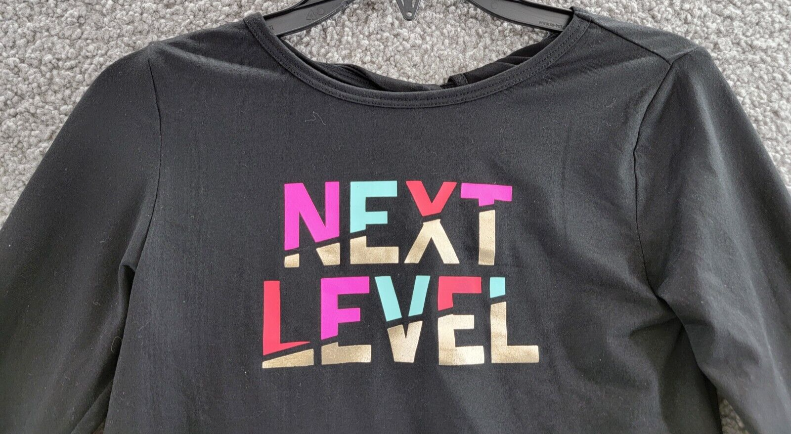 ID Ideology Printed Twist Back Long-Sleeve T-Shirt Big Girls S Deep Black - Picture 3 of 16