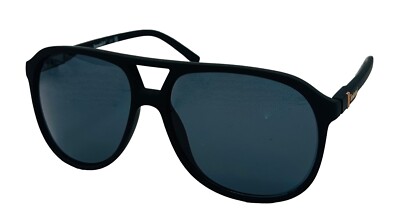 Timberland Sunglass Mens Matte Black Rectangle Plastic, Smoke Lens TB7273. 2A