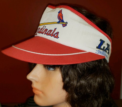 VINTAGE ST LOUIS CARDINALS LA BEER KHTR POWER 103.3 RADIO SUN VISOR GOLF HAT CAP
