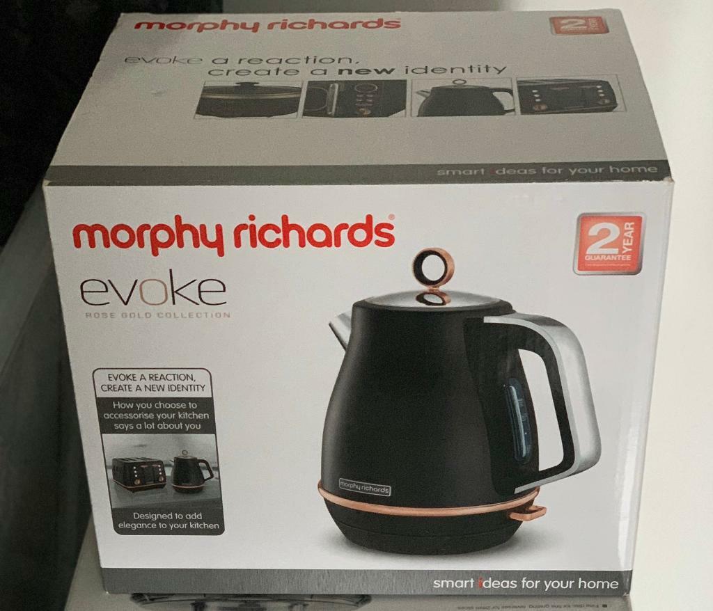 Morphy Richards Kettle Black & Rose Gold Brand New in Box in