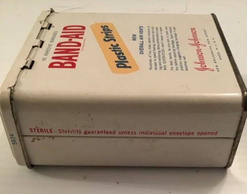 Vintage BAND-AID Plastic Strips Advertising Tin!