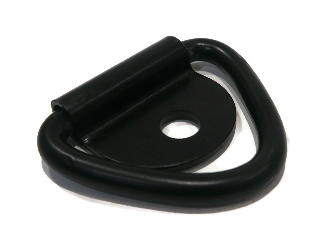 (8) 1/4" BLACK STEEL D RING BRACKET CLIP Anchor Tie Down Trailer Truck