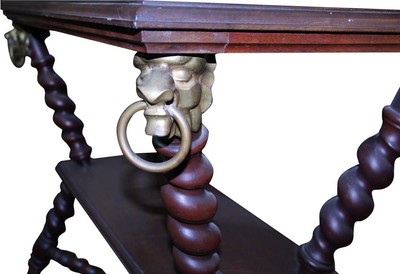 18275 Mahogany Barley Twist Parlor Stand by Merklen