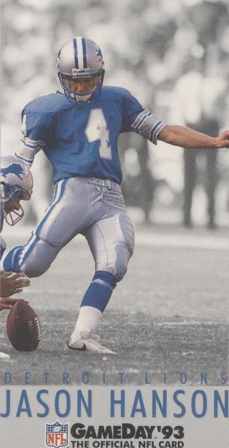 1993 Fleer GameDay Jason Hanson #98