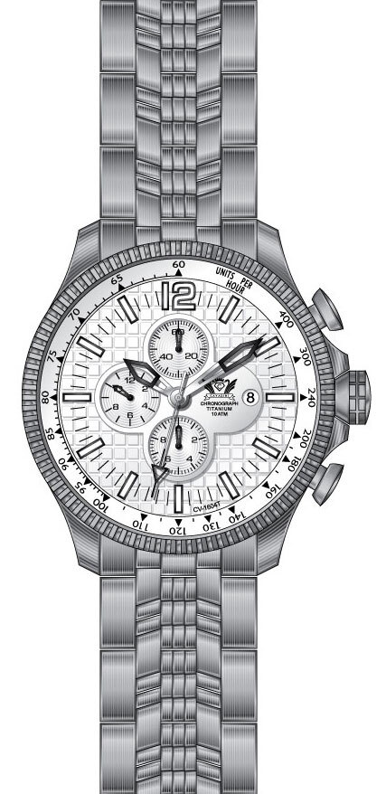 Pre-owned Cavadini Pilot Watch Solid Titanium Men's Chronograph Os-60 10 Bar Cv-1604t