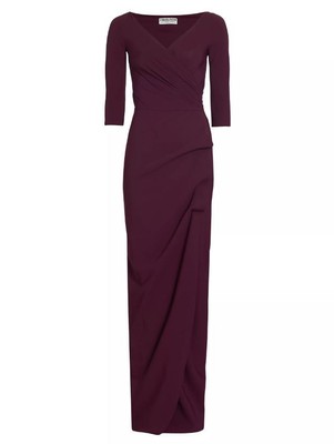 Женское платье с цветочными рюшами Chiara Boni La Petite Robe, сливовый, 12