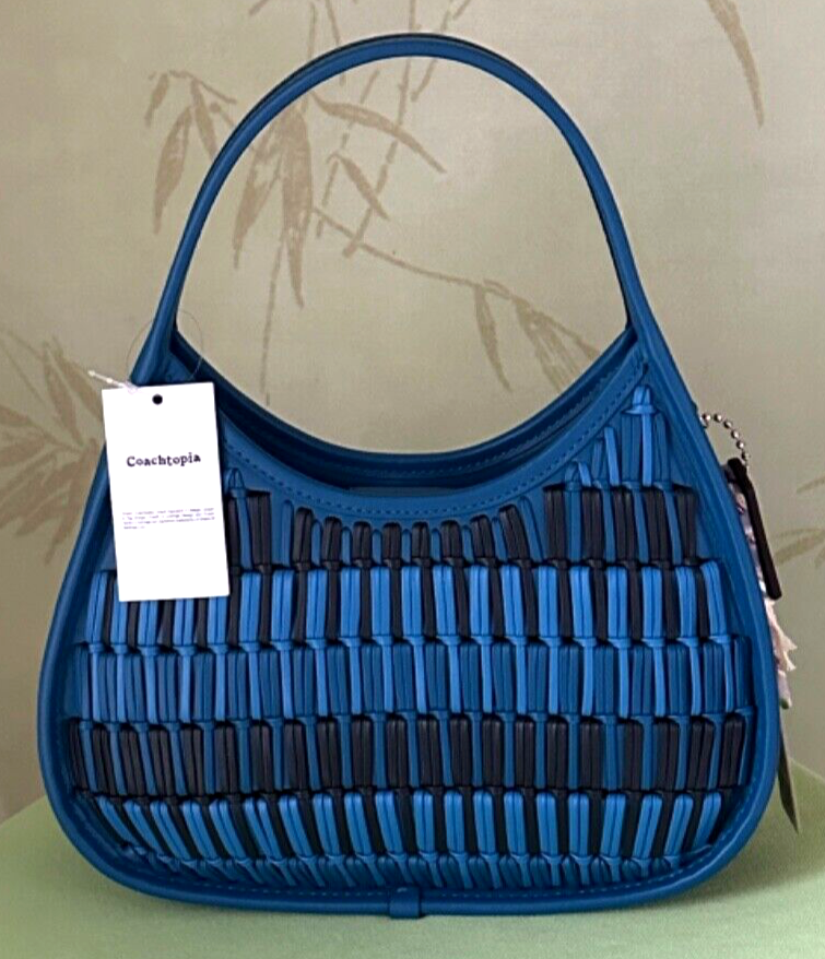 COACH COACHTOPIA ERGO BAG BASKET WEAVE UPCRAFTED LEATHER:NWT