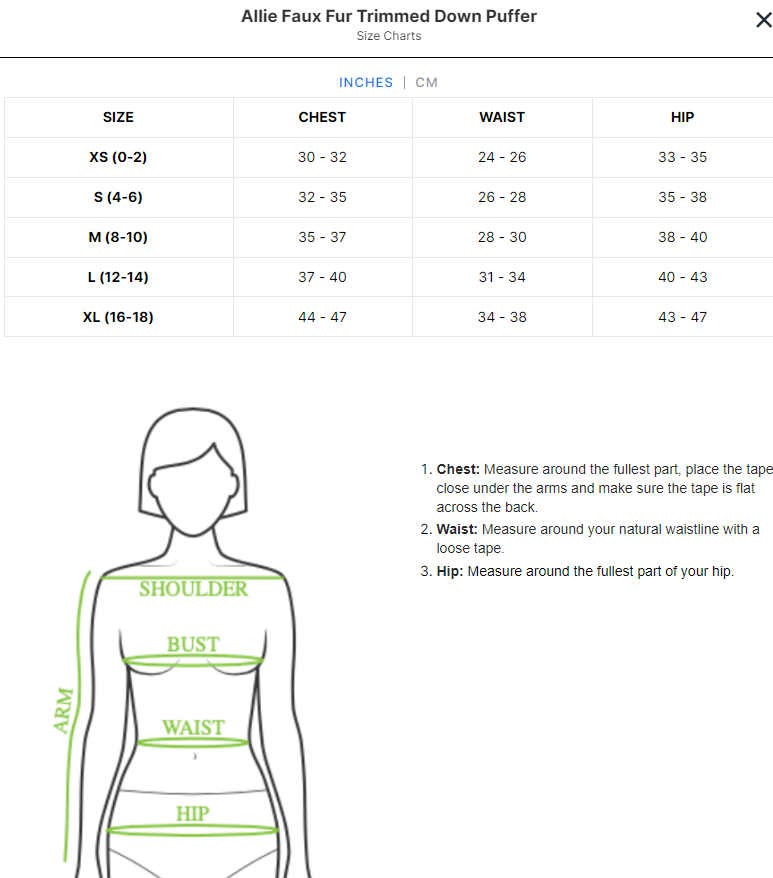 S13 Allie Women's Jet Natural Faux Fur Trim Hooded Down Puffer Coat M / XL