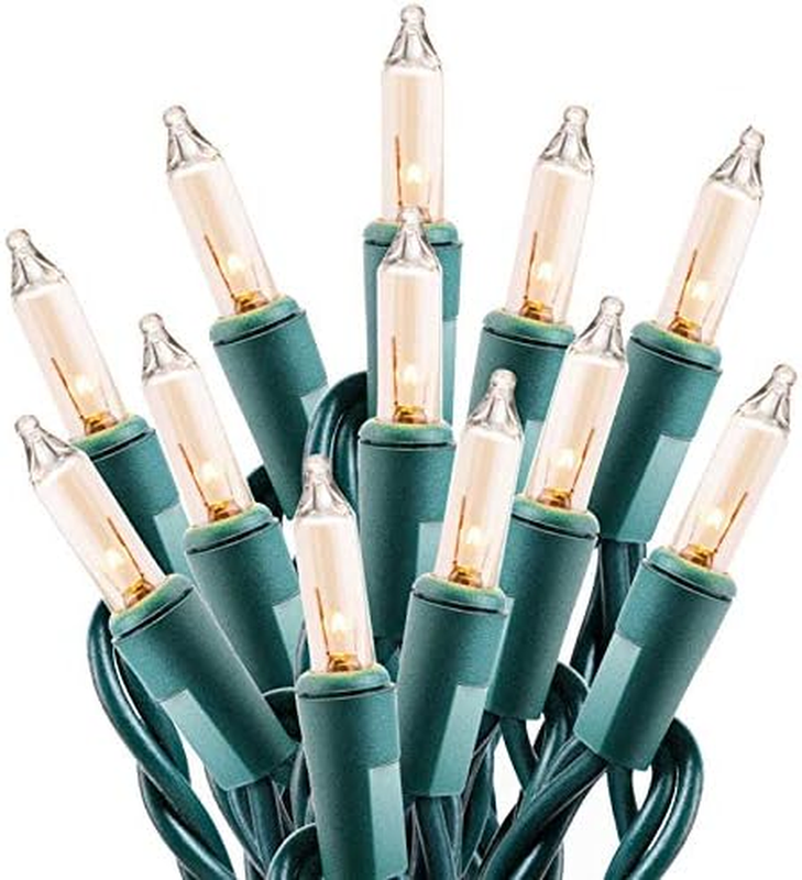 Clear Christmas String Lights 100 Count 25Ft Incandescent Bulb Mini Lights for I