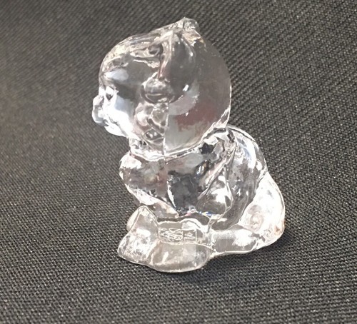 Vintage Mini 1982 Goebel Crystal Glass Cat Kitten Figure Figurine 1 1/2