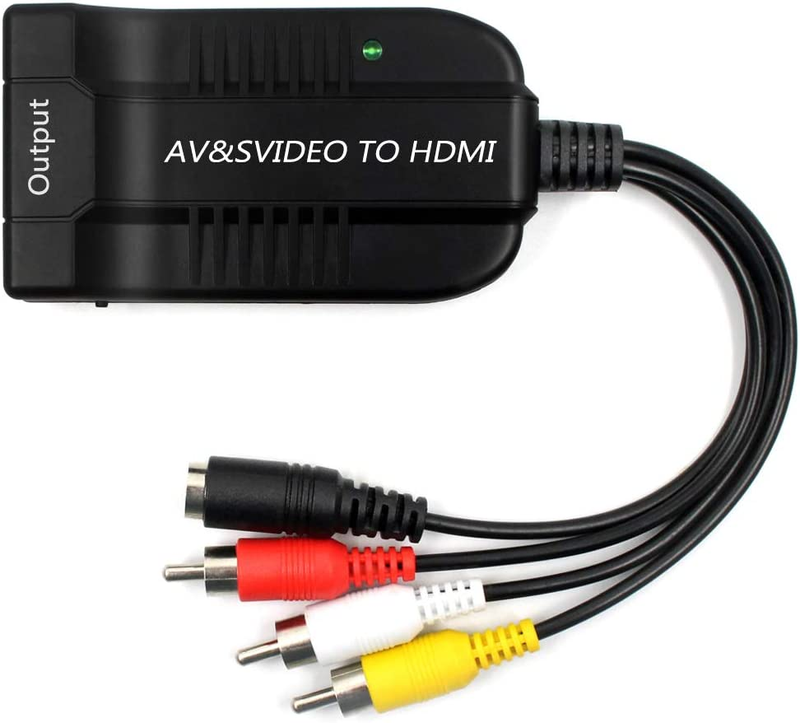 Female AV S Video To Hdmi Converter Adapter Input Port Micro Cable HDTV DVD TV