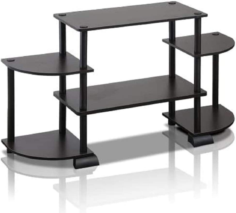 Small Corner TV Stand 3 Tier Entertainment Center Living Room Black up to 32&Prime;
