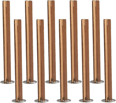 10 Sets Wooden Wicks Candle Wicks Wooden Candle Wicks Cross-Shaped Candle Wooden