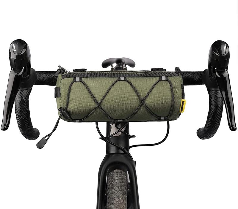 Bike Handlebar Bag, Bicycle Front Bag Fram Storage Roll Bag Mountain Road Bikes