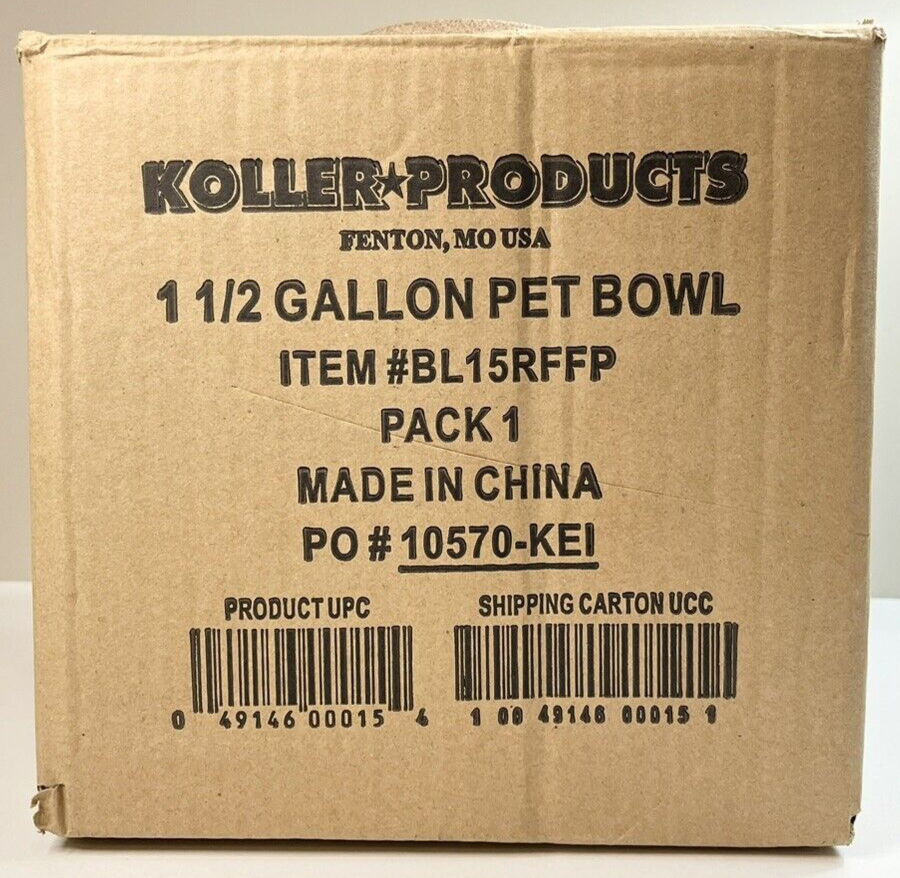 Koller Products 1.5 Gallon Pet Fish Bowl (BL15RFFP) Crystal 