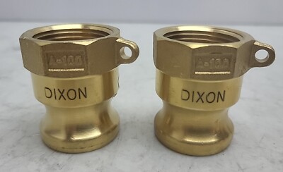 2 Pack Dixon 100-A-BR 1'' Brass Male Adapter x Fnpt Cam and Groove Adapter