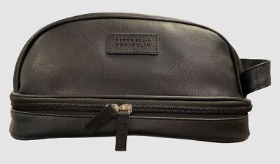 $48 Perry Ellis Portfolio Men's Black Pebble Casual Travel Case Bag