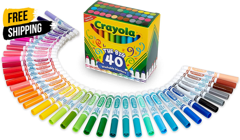 (40 Count), Coloring Markers For Kids, Art
