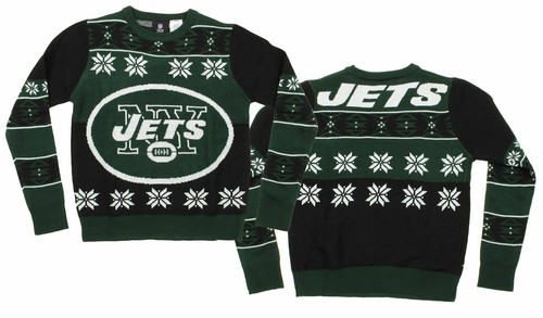 Свитер Ugly с круглым вырезом NFL Youth New York Jets