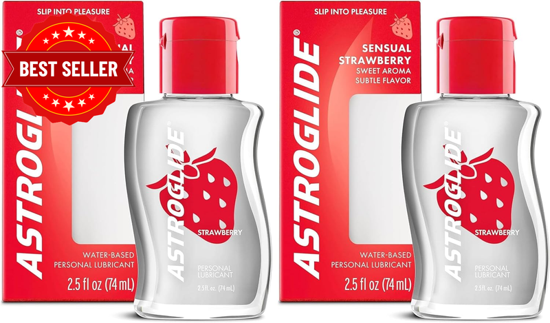 Water Based Strawberry Flavored Lubricant, for Long-Lasting Pleasure for Men Wom