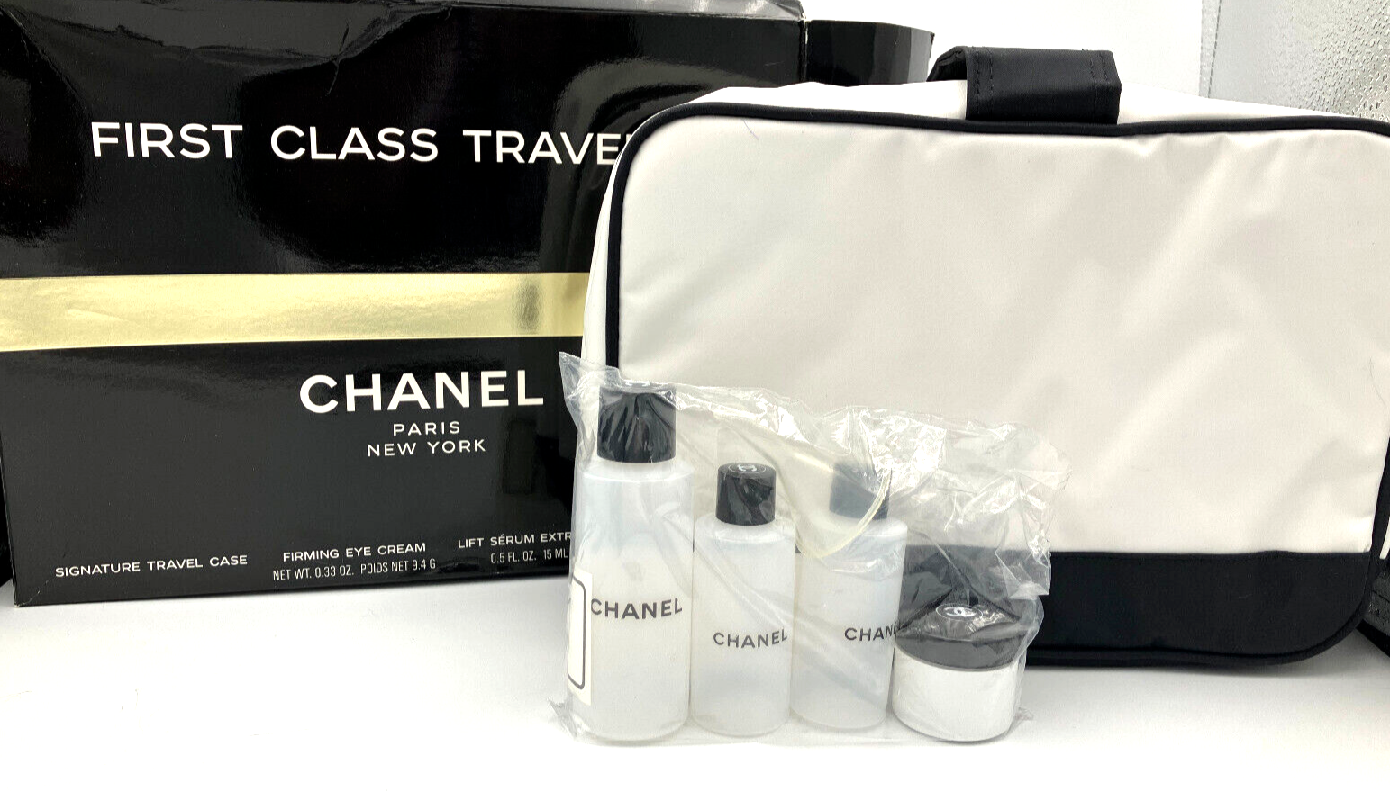 CHANEL/シャネル*TRAVEL FIRST CLASS NIP NEW 80s 90s Vintage Chanel First Class Traveler Cosmetic