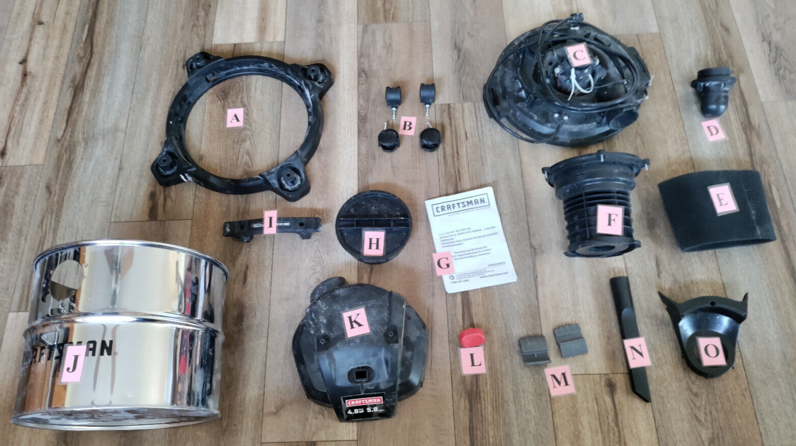Replacement Parts for Craftsman cmxevxa18115 Wet/Dry Shop