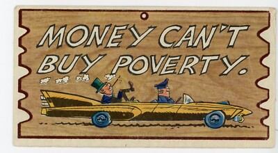 1959 Topps Wacky Plak Money Can't Buy Povery #2 G-Vg