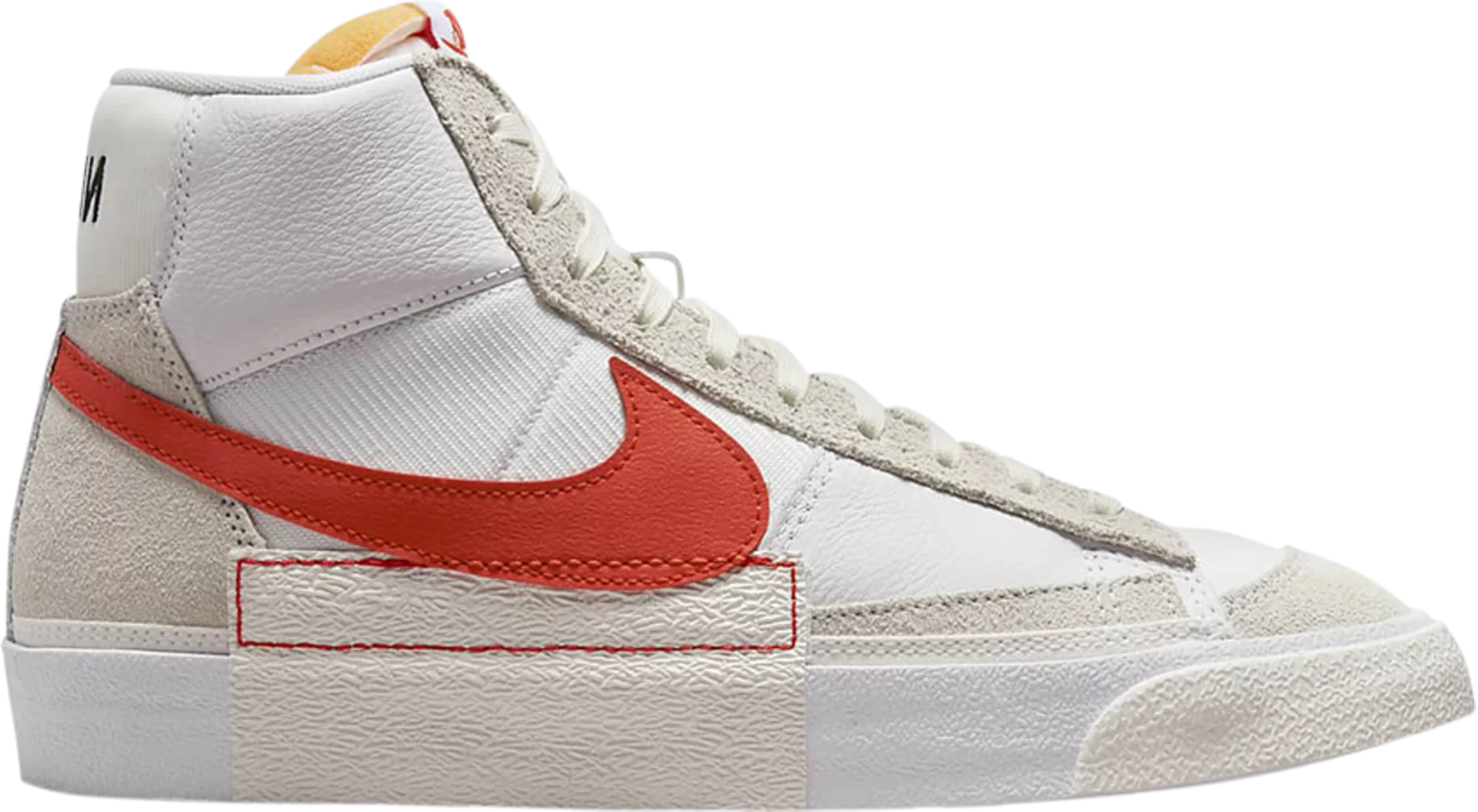 

Мужские кроссовки Nike Blazer Mid 77 Pro Club Remastered белые красные серые DQ7673-101 9, Белый, Nike Blazer