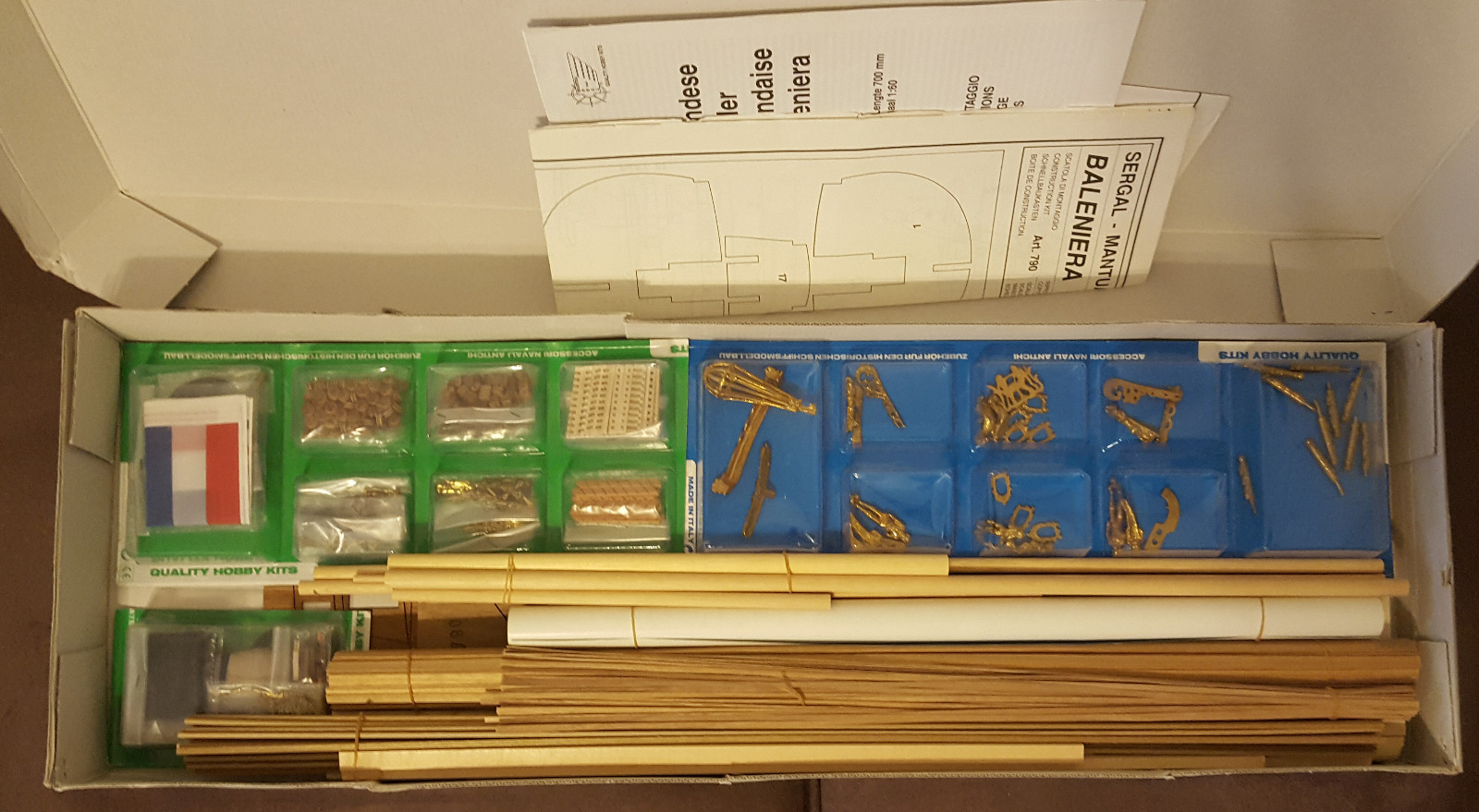 Dutch Whaler Baleniera Olandese, 1:60 Scale Wood/Brass Model Ship Kit, Mantua