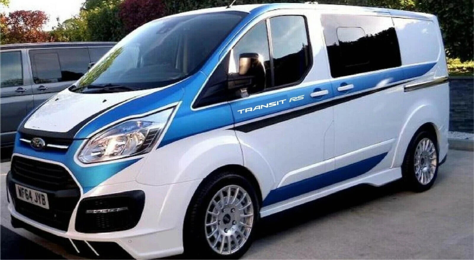 Fits Ford Transit Custom Full M Sport Graphics Kit Decals Any Logo SWB