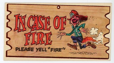 1959 Topps Wacky Plak In Case of Fire #4 Vg