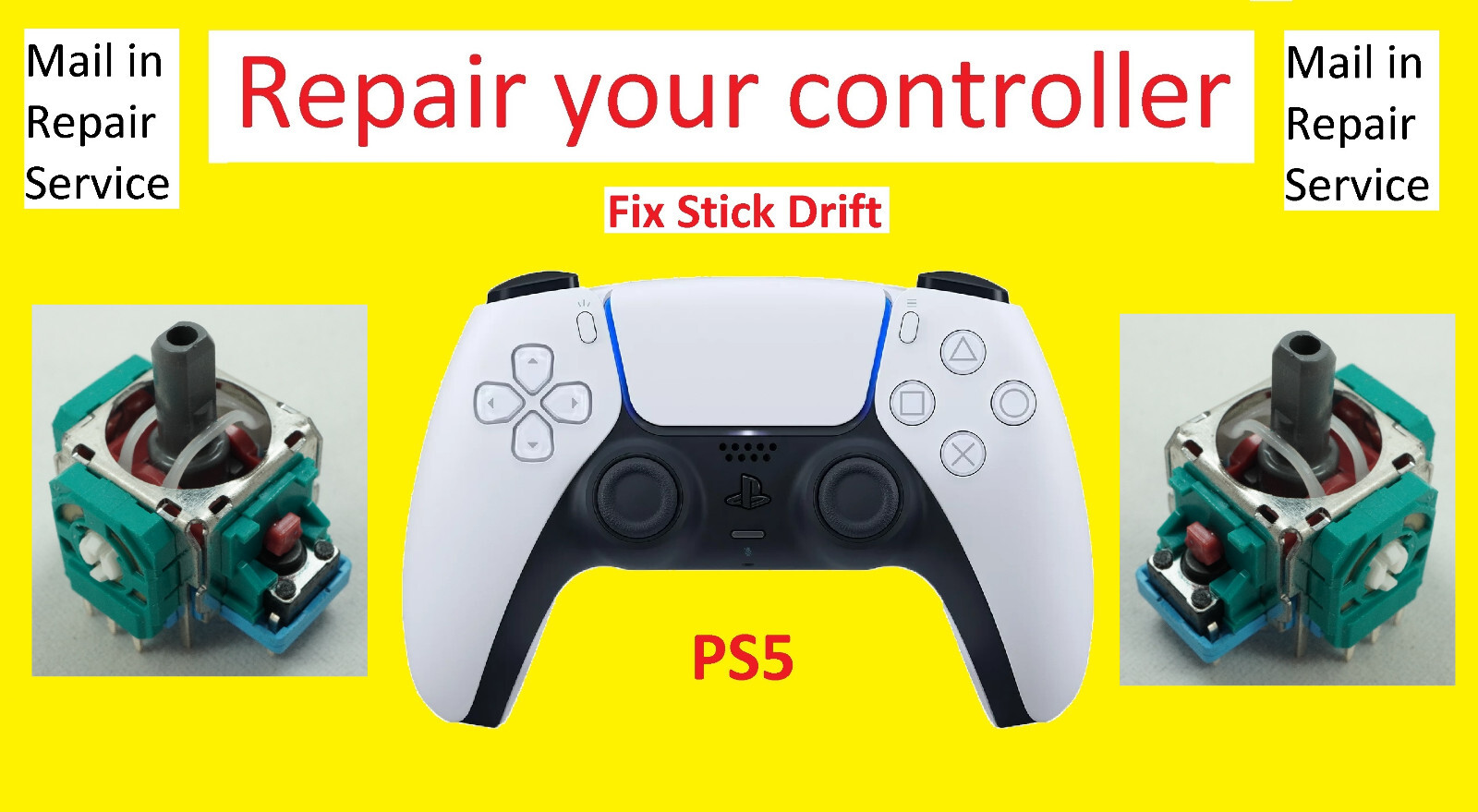 SOSS GAMING Joystick-Reparaturset Für PS4 & PS5 Controller – Behebt Stick Drift, Lockere Sticks