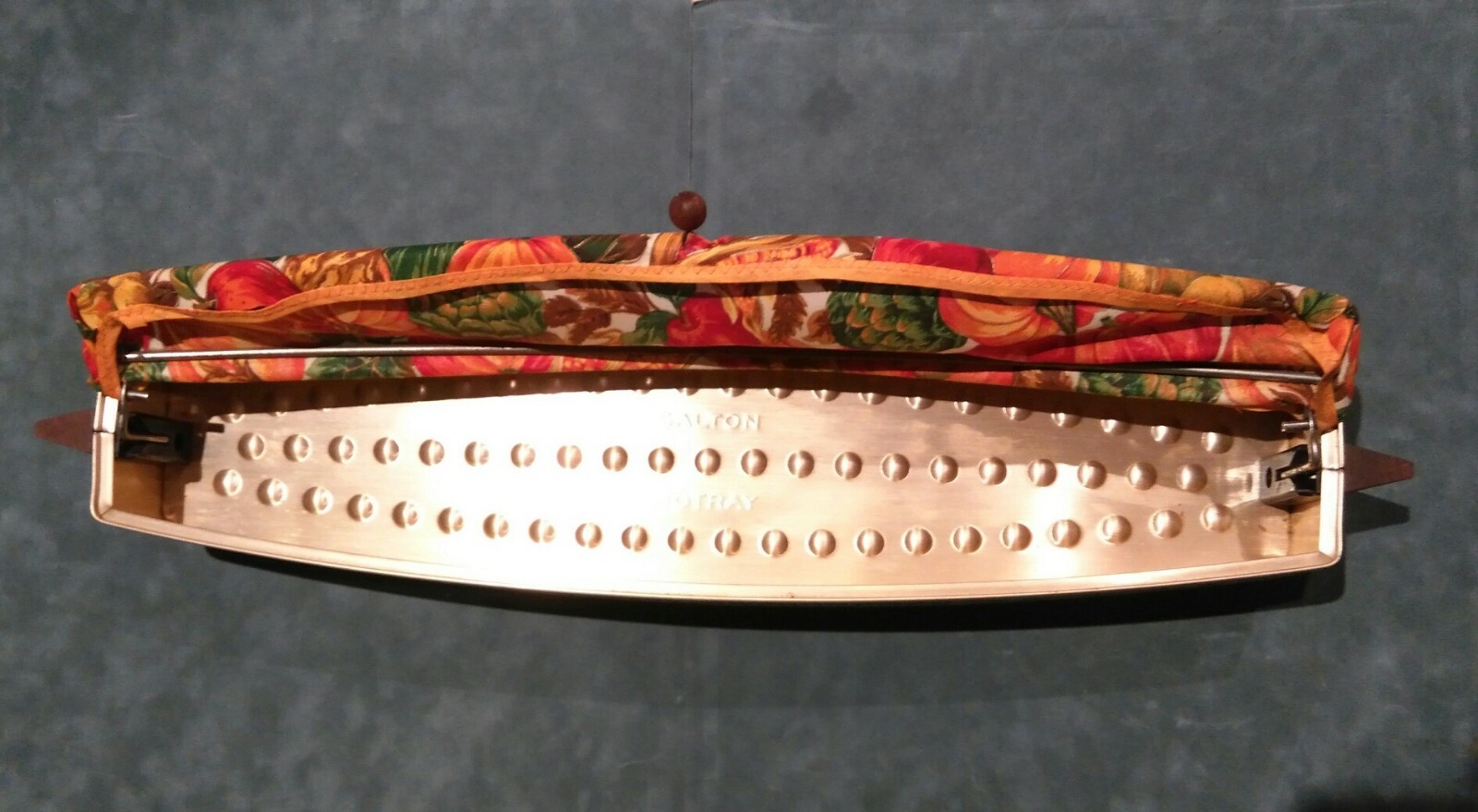 Vintage Mid Century Modern Salton Hotray Bread Warmer with Fruit Cloth Cover