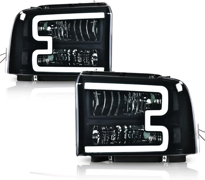 LED Headlight Pair for 2005-2007 Ford F250 F350 F450 Super Duty 2005 Excursion
