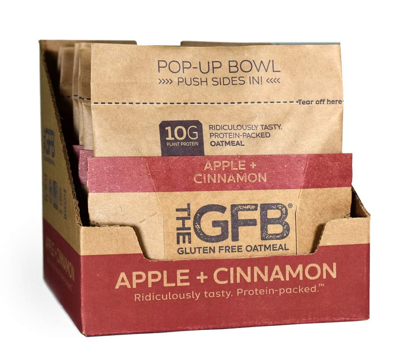 The GFB Protein Oatmeal Cup (Pop-Up), Apple Cinnamon, Gluten Free, Non GMO,2.1 O
