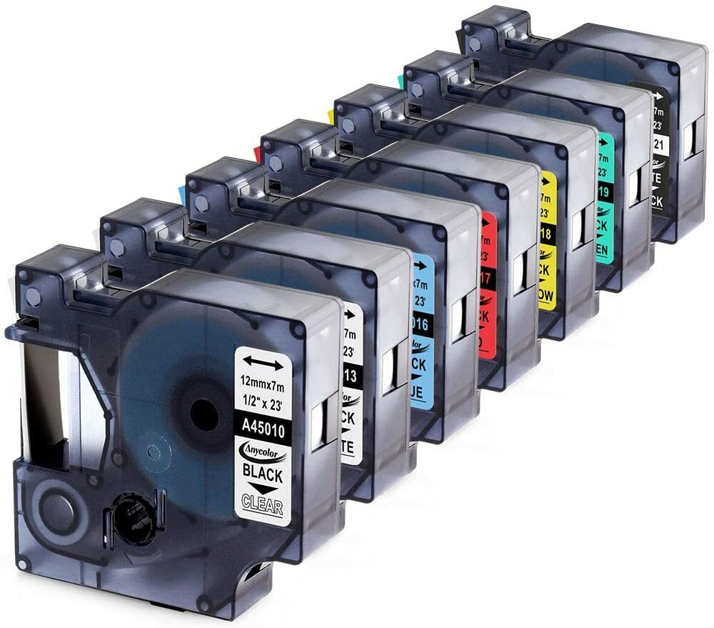 Rubans d'étiquettes DYMO D1 équivalents 45013 pour DYMO LabelManager Label