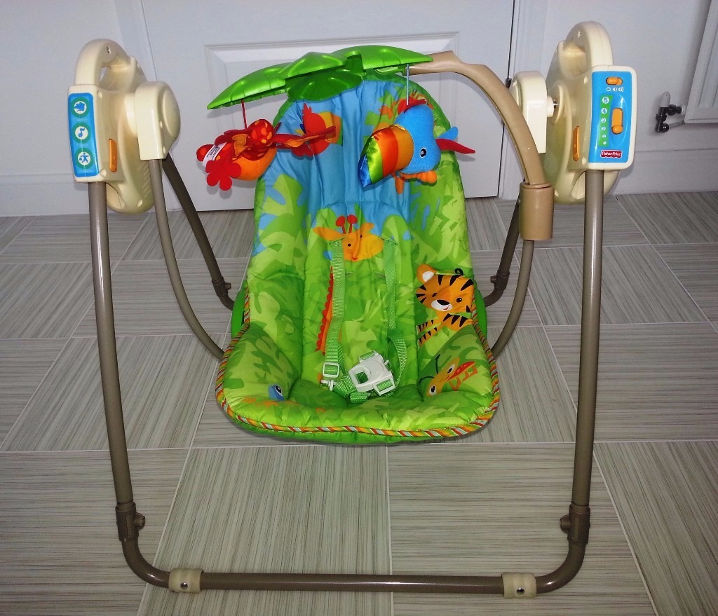 Fisher Price Rainforest Open Top Take Along Swing in Coventry, West