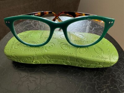 Eyebobs  ''SUGAR'' Reading Glasses ~2.00~ in Green/Tortoise (2884) -WIDE~W/CASE