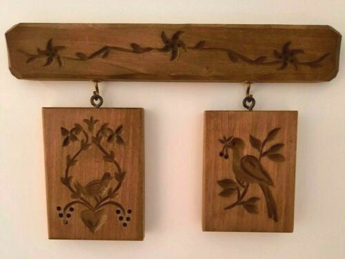 CARVED BY DILLON for Springerle Cookie Press Mold - WOODEN MOLD HANGAR - 3 HOOKS