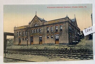 EARLY STEGMAIER BREWING CO. + STABLES WILKES BARRE PA. BEER BREWERY NEW POSTCARD