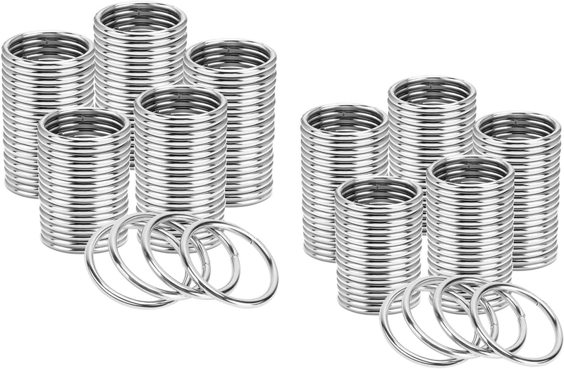 Key Rings, 200 Pcs Metal Keychain Rings, round Split Key Rings for Keychains, Sp