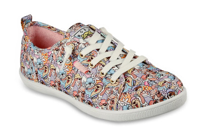 NEW Womens SKECHERS BOBS B CUTE PUP FRESH Multicolor CANVAS Sneaker Shoes