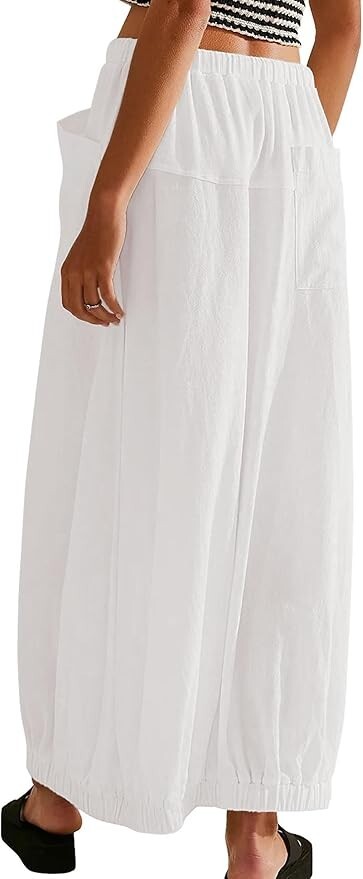 Women Baggy Parachute Skirt Comfy Casual Cotton Y2k Cargo Maxi Long Skirt