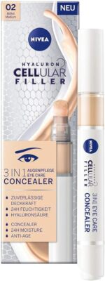 NIVEA Hyaluron Cellular,Eye Dark Circles Correcting Cream,Light,Natural,Dark,4ml