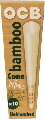 OCB Bamboo Cones - Unbleached Mini Size (70mm) - 3 Packs (30 Cones)