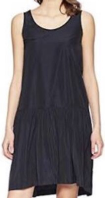 NWT Jil Sander Navy Sleeveless Taffetas Women's Dress Dark Blue Size 36