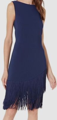$368 Trina Trina Turk Women's Blue Alena Dress Size 10