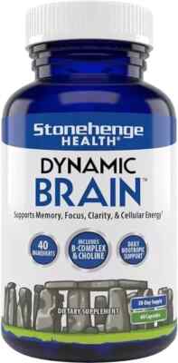 Stonehenge Health Dynamic Brain Supplement For Enhanced Memory and Focus NEW