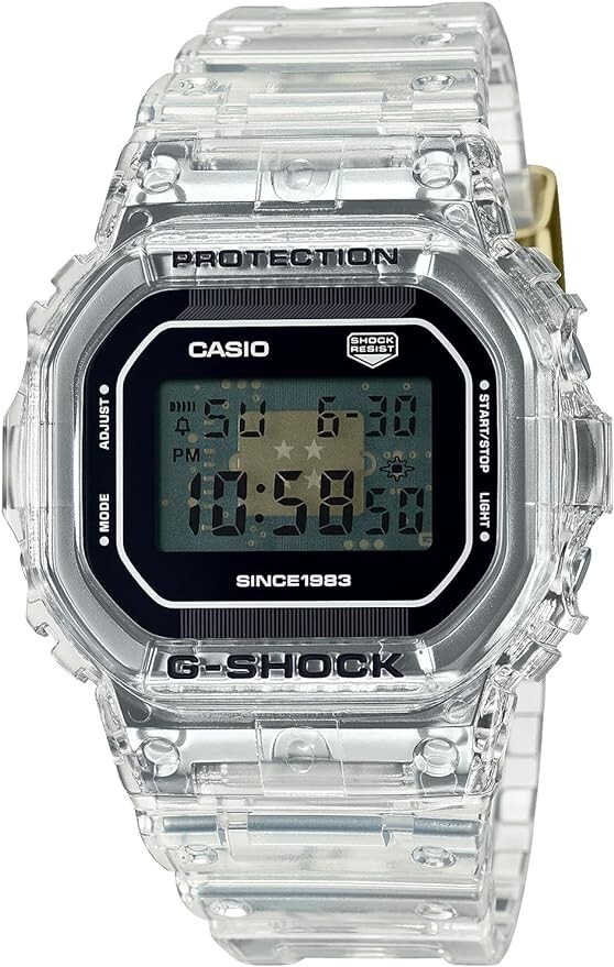 Pre-owned Seiko Casio G-shock Dw-5040rx-7jr 40th Anniversary Clear Remix Limited Watch